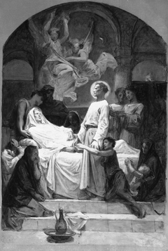 Esquisse pour l'église Saint-Augustin : La mort de sainte Monique by Diogene Ulyssee Napoleon Maillart