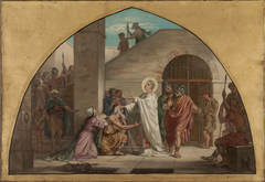 Esquisse pour l'église Saint-Gervais : saint Laurent guérissant les aveugles dans sa prison by Paul Nanteuil