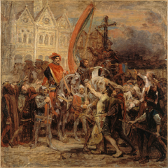 Esquisse pour un tableau : Etienne Marcel et la Grande Ordonnance de 1357 by Diogene Ulyssee Napoleon Maillart