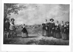 family in a landscape (9 persons) by Aelbert Cuyp
