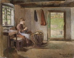 Farm Interior, Skotta in Bærum by Harriet Backer