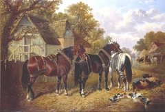 Farmyard Scene by attributed to John Frederick Herring Junior