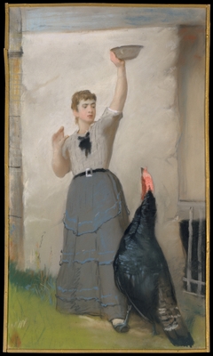 Feeding the Turkey by Eastman Johnson