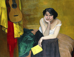 Femme et Guitare by Félix Vallotton