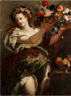 Flora Presenting a Basket with Flowers