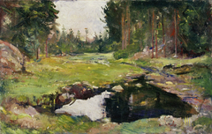 Forest Landscape with Small Lake