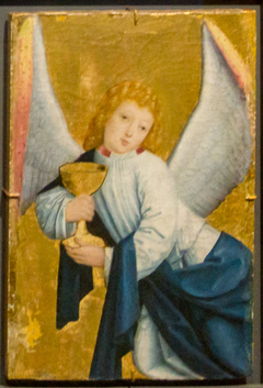 Fragment from the Liesborn High Altarpiece: Mourning Angel with Chalice by Master of Liesborn