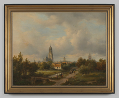 Gezicht op Delft by Lodewijk Johannes Kleijn
