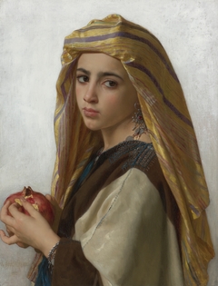 Girl with a Pomegranate by Frederick Daniel Hardy