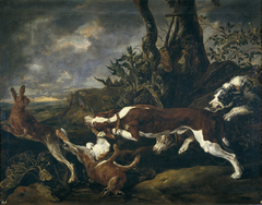 Hares chased by Dogs
