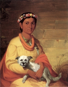 Hawaiian Girl with Dog
