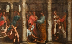 Healing of the Lame Man (after Raphael) by Daniël Mijtens