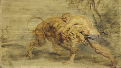 Hercules Strangling the Nemean Lion by Peter Paul Rubens
