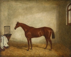 Hermit, Winner of the 1867 Derby, in a Stable by Benjamin Herring II