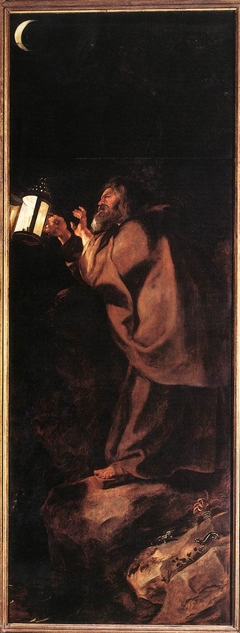 Hermit with a lamp by Peter Paul Rubens