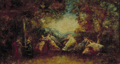 Het festijn by Adolphe Joseph Thomas Monticelli