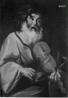 Homer mit Lorbeerkranz und Geige by Giacinto Brandi