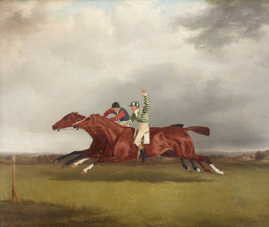 Horserace between Mr T. Cosby's 'Copper Captain' and Lord Lichfield's 'Minster', October 1833