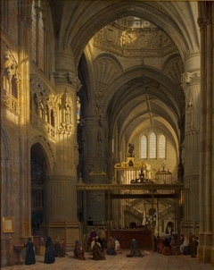 Interieur van de kathedraal te Burgos by Lambertus Johannes Hansen