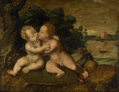Jesus and Child St. John kissing by Anonymous