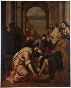 Jesus Washing Peter's Feet by Antonio Arias Fernández