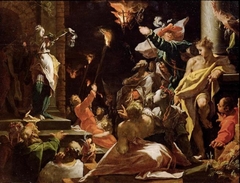 Judith zeigt dem Volk das Haupt des Holofernes by Abraham Bloemaert