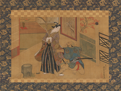 Kabuki Play Kusazuribiki from the Tales of Soga (Soga monogatari) by Okumura Masanobu
