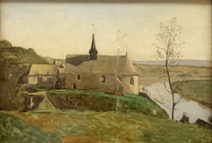L'Église de Rolleboise, près de Mantes by Jean-Baptiste-Camille Corot