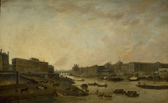 L'Hôtel de la Monnaie et le Louvre, vus du Pont-Neuf, vers 1800