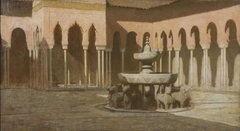 La cour des Lions à l'Alhambra de Grenade