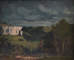La vallée de la Loue, temps d'orage by Gustave Courbet
