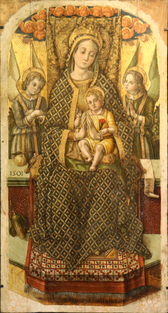 La Vierge et l'Enfant trônant entre deux anges by Vittore Crivelli