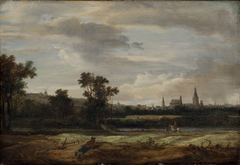Landscape with a View Towards a Town by Anthonie van Borssom