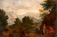 Landscape with Christ and the Woman of Samaria by Flemish School