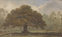 Landscape with Deer under "The Beggar's Oak", Dagot's Park... by James Ward