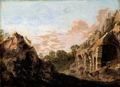Landscape with ruins by Bartholomeus Breenbergh