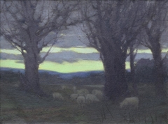 Landscape with Sheep by Mary Hiester Reid