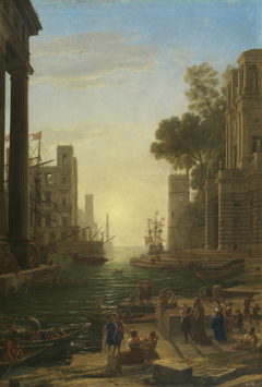 Landscape with the Embarkation of Saint Paula Romana at Ostia by Claude Lorrain