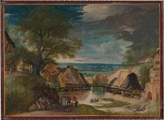 Landscape with Travelers Along a Country Road