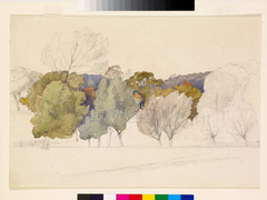 Landscape With Trees In The Middleground And Background.  (probably Norfolk)