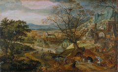 Landscape with Village: "Autumn" by Jacob Savery