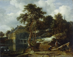 Landscape with watermill by Jacob Isaacksz. van Ruisdael
