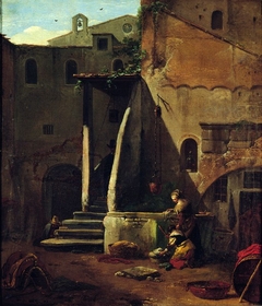 Laundresses in the courtyard
