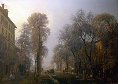 Le boulevard Poissonnière en 1834