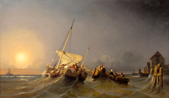 Le retour des pêcheurs by Eugène Le Poittevin