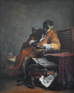 Le Singe antiquaire by Jean-Baptiste-Siméon Chardin