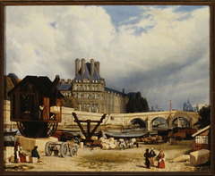 Les Tuileries et le Pont Royal, en 1843 by Arthur Henry Roberts