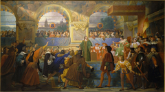 Louis XII proclamé "Père du Peuple" aux États généraux tenus à Tours en 1506 by Michel Martin Drolling