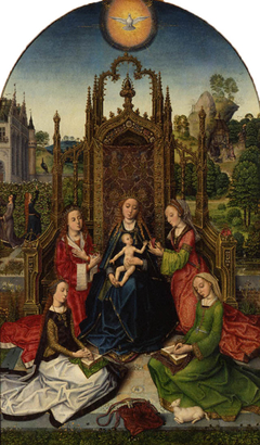Madonna and Child Enthroned with Saints by Master of 1499