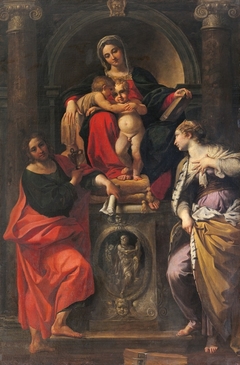 Madonna and Child with Saints John the Baptist, John the Evangelist, and St. Catherine by Annibale Carracci